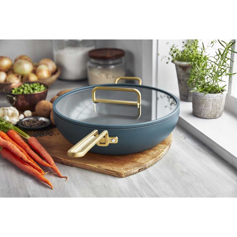 GreenPan Stanley Tucci Covered Essential/Stanley Pan 33cm - Venetian Teal image number 1